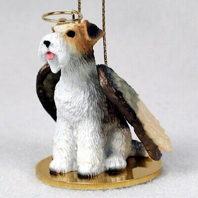 Fox Terrier, Wirehaired, Dog Figurine, Angel Ornament