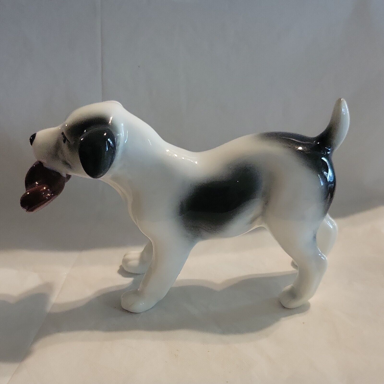 Cute! Jack Russell Fox Terrier Dog Fine Bone China Danbury Mint Shoe In Mouth