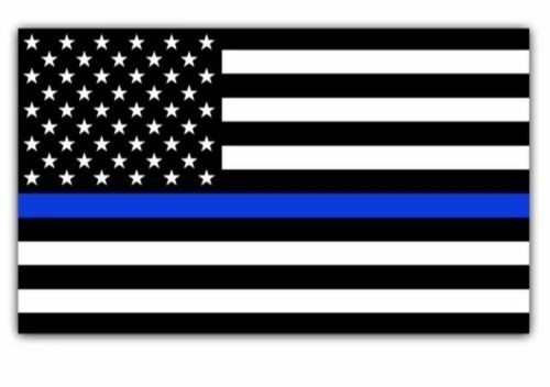 Police Blue Lives Matter American Flag Car Magnet 6"x4" Sign