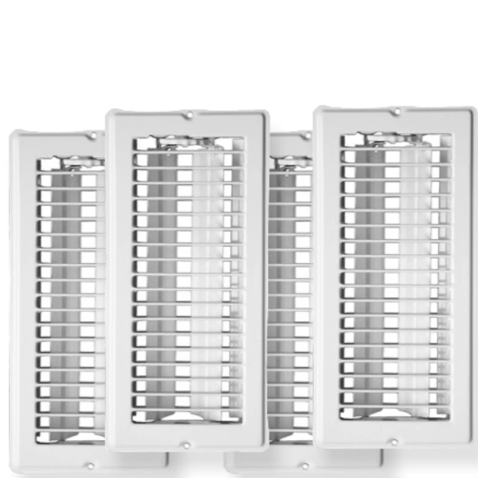 Continental Industries White Floor Registers 4 X 12 (4 Pack)