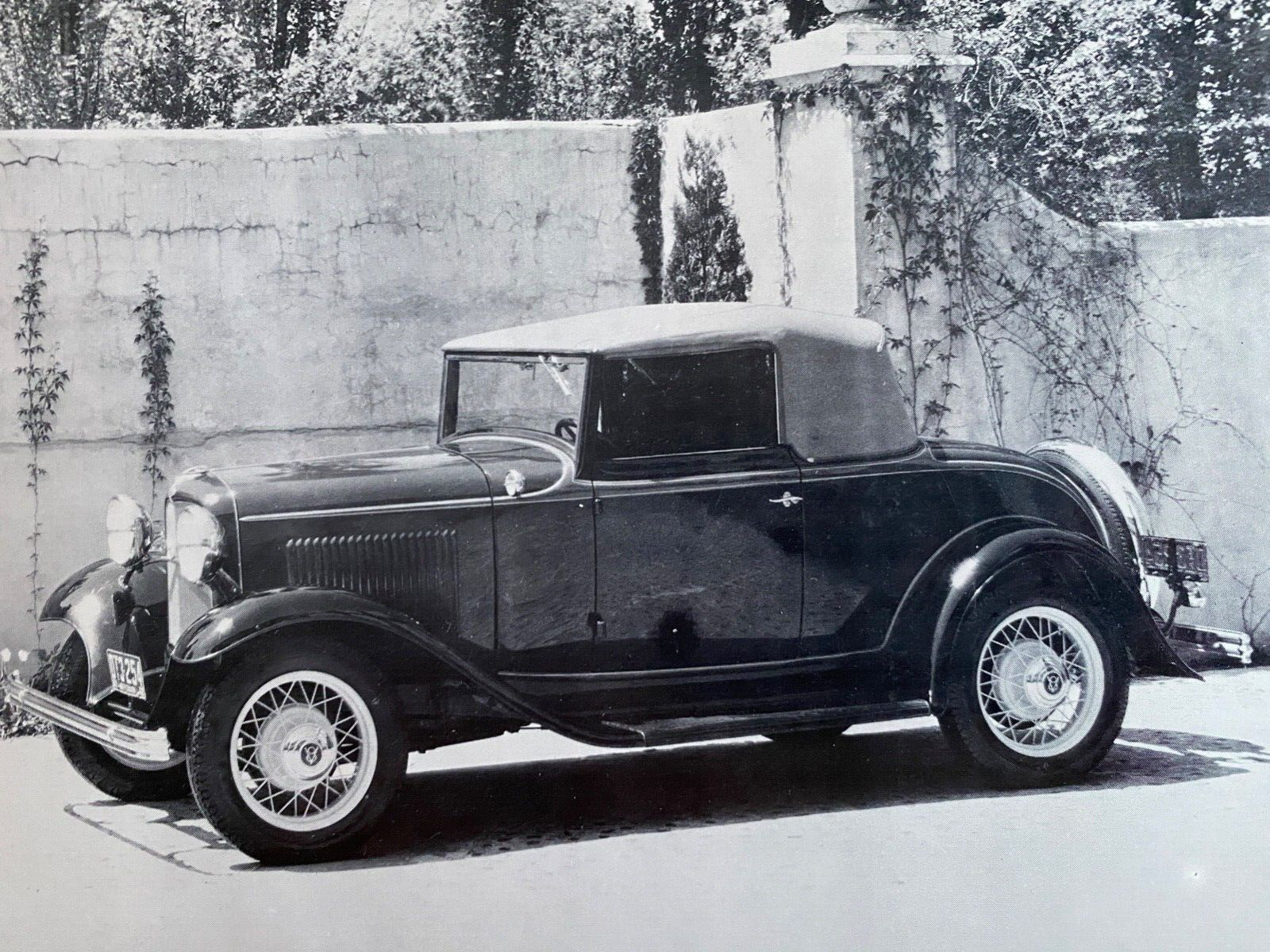 1932 FORD SPORT COUPE vintage automobile photograph MODEL B CAR - 6.75