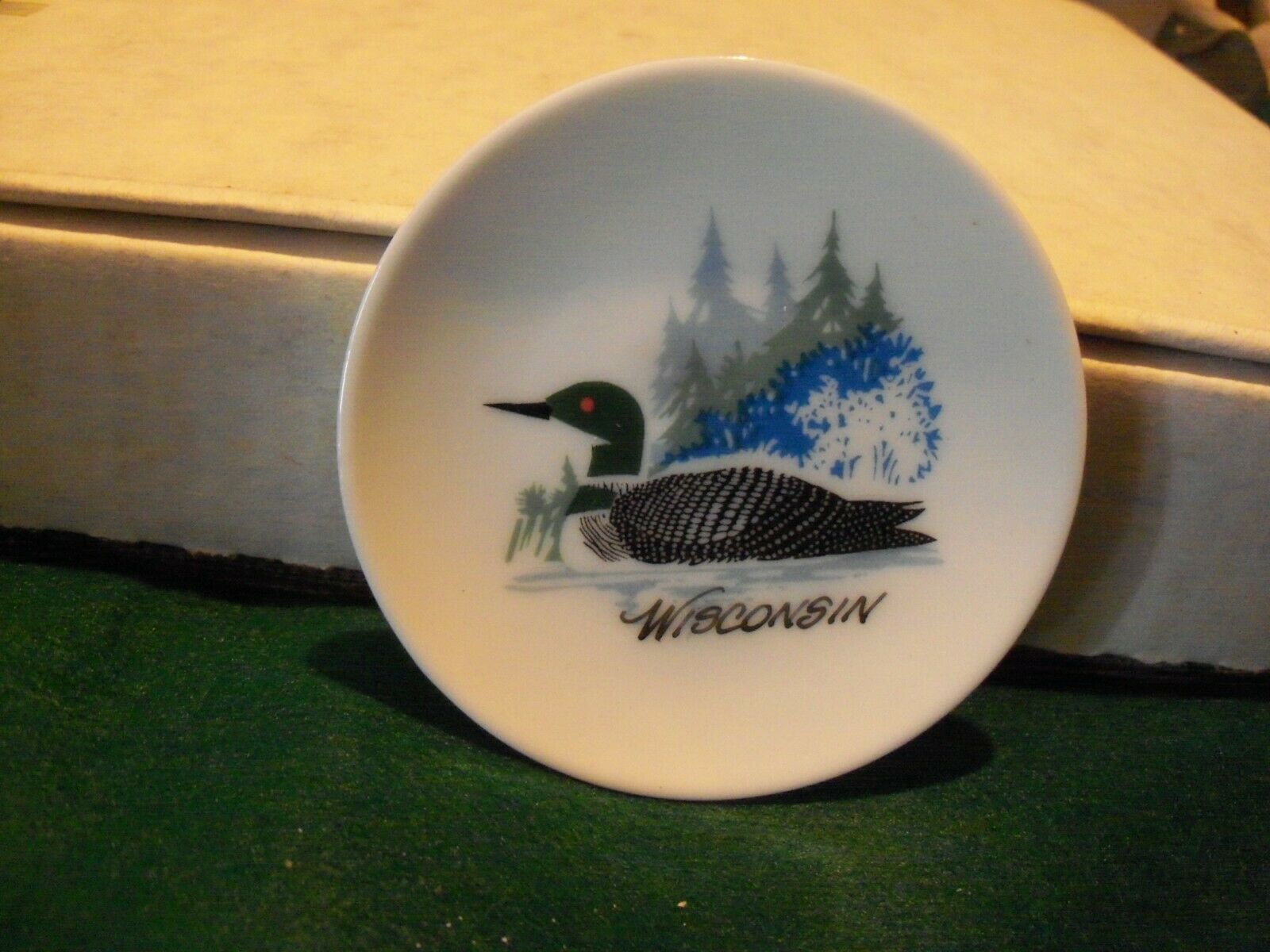 Cape Shore Loon Wisconsin Miniature Collector Plate 3.25" Round