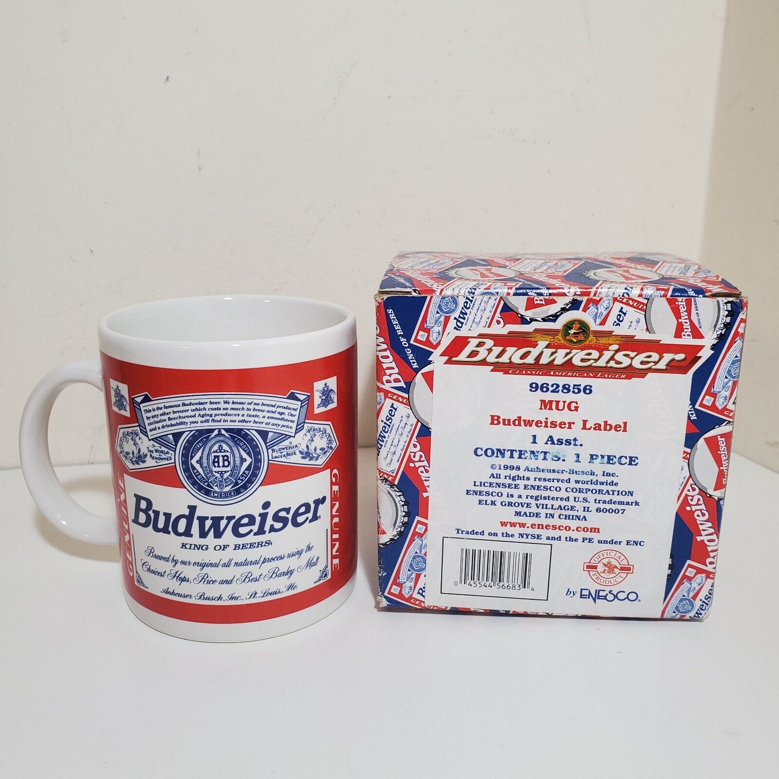 Budweiser Coffee Cup Mug - Official Anheuser-busch - Original Box