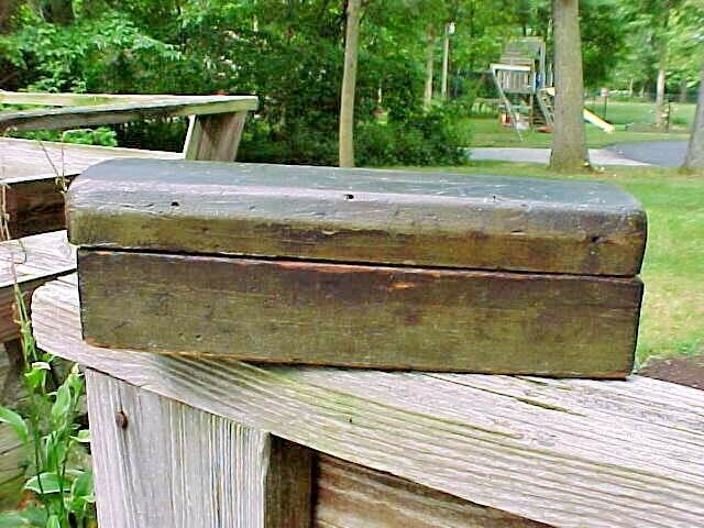 Antique Bench Hard Sharpening Stone Arkansas? Home Made Box  1873
