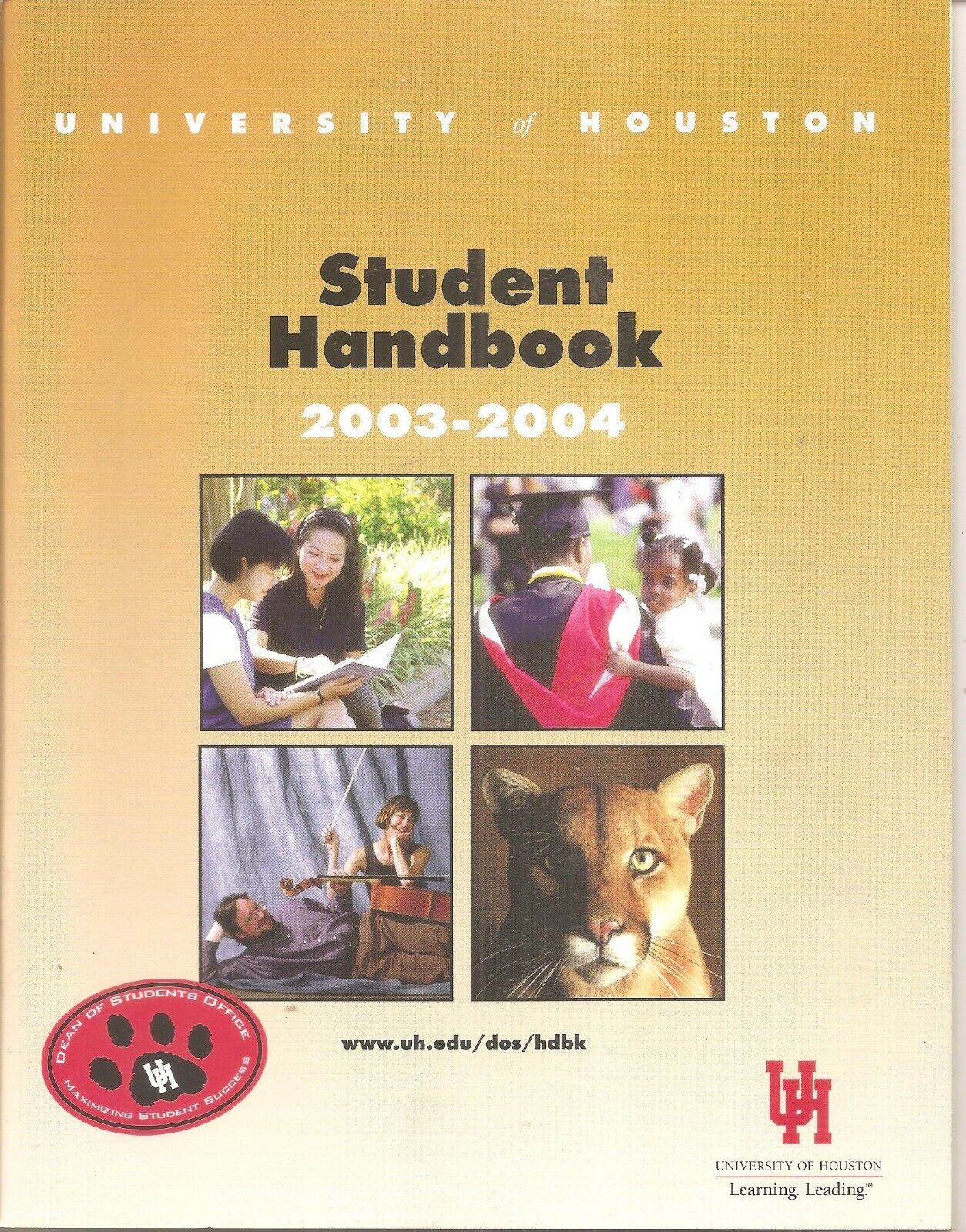 HOUSTON COUGARS 2003-04 STUDENT HANDBOOK - COMPLETE 95 PAGE MAGAZINE